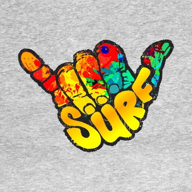 Shaka hand hang loose surf symbol by pickledpossums